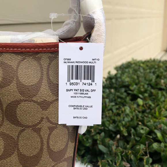 New 🎀 Coach Peanuts Val Duffle In Signature Canvas Bag With Patches & Wallet - Picture 7 of 13